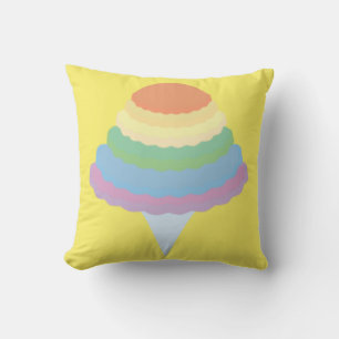 Rainbow Cotton Candy Throw Pillow