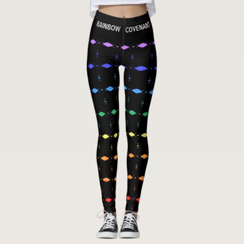 Rainbow Covenant on Black Leggings