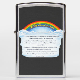 Rainbow Covenant Over Clouds Zippo Lighter