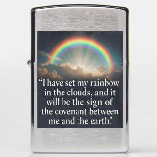 Rainbow covenant zippo lighter