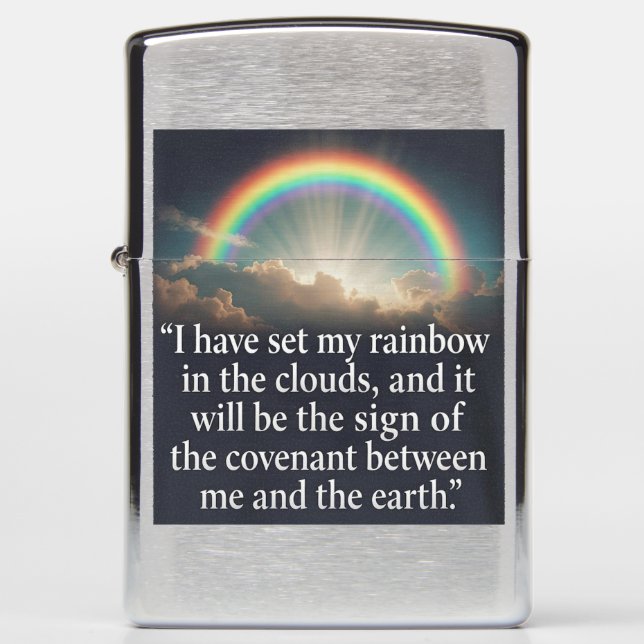Rainbow covenant zippo lighter (Front)
