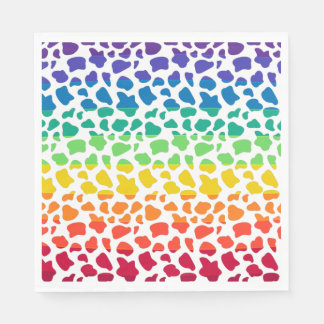 Rainbow Cow Pattern Napkins