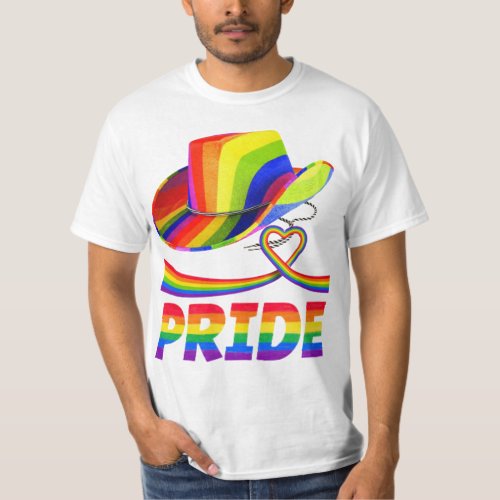 Rainbow Cowboy Gay Pride LGBTQ T_shirt