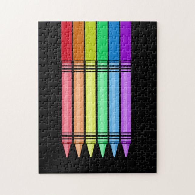 Rainbow Crayon Jigsaw Puzzle (Vertical)