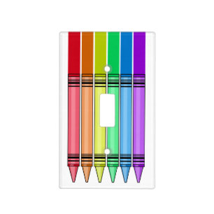 Rainbow Crayon Light Switch Cover