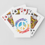 Rainbow Crayon Peace Symbol Playing Cards at Zazzle