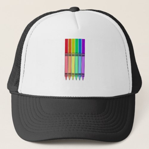 Rainbow Crayon Trucker Hat