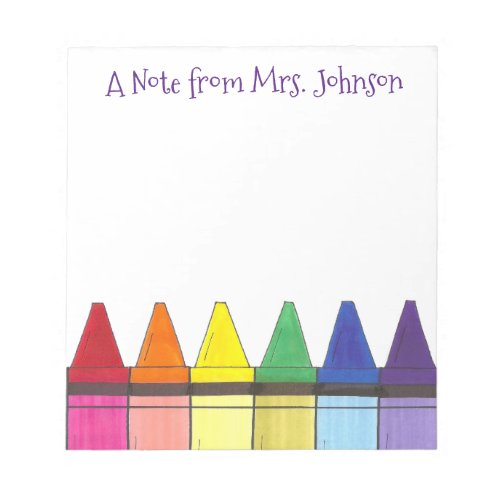 Rainbow Crayons A Note From Art Teacher Artist