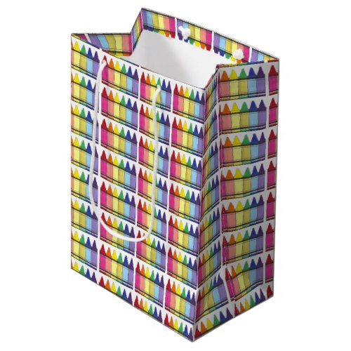 Rainbow Crayons Artist Art Class Birthday Party Medium Gift Bag