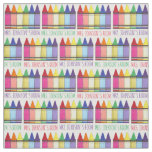 Rainbow Crayons Artist Art Teacher Classroom Fabric