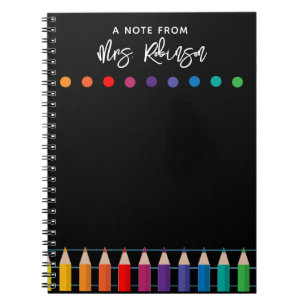 Rainbow Crayons Kindergarten Teacher Notebook
