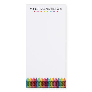 Rainbow Crayons | Kindergarten Teacher Notepad