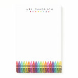 Rainbow Crayons | Kindergarten Teacher Post-it Notes Rainbow Crayons | Kindergarten Teacher Post-it Notes