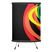 Rainbow Crescent Abstract Pattern Tripod Lamp (Left)