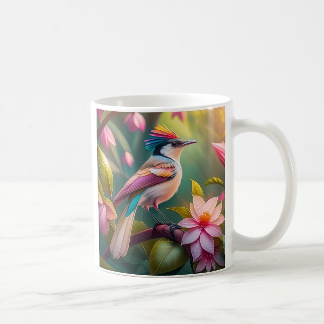 Rainbow crested Jay Fantasy Bird Coffee Mug (Right)