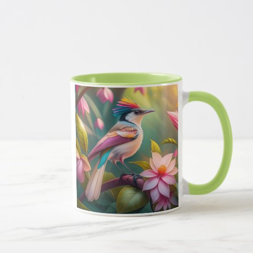 Rainbow crested Jay Fantasy Bird Mug
