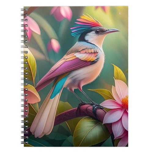 Rainbow crested Jay Fantasy Bird Notebook