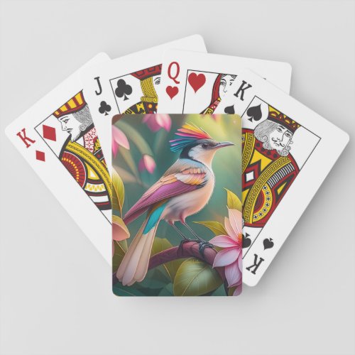 Rainbow crested Jay Fantasy Bird Playing Cards