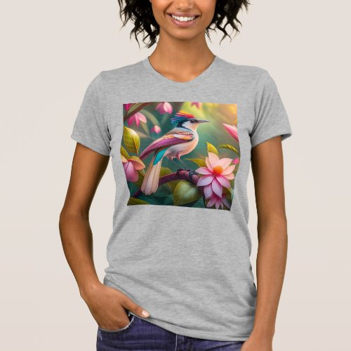 Rainbow crested Jay Fantasy Bird T_Shirt