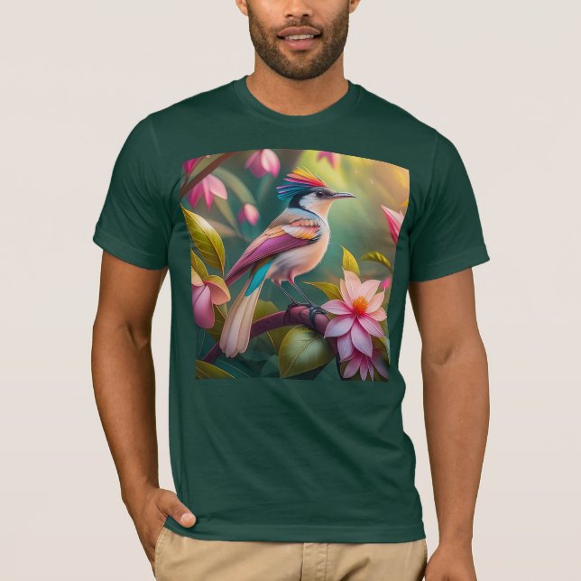 Rainbow crested Jay Fantasy Bird T-Shirt (Front)