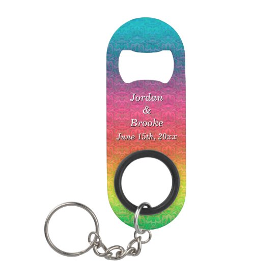 [Rainbow Crinkle Wedding] Colorful Keychain Bottle Opener