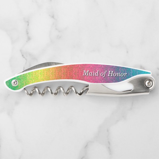 [Rainbow Crinkle Wedding] Colorful Waiter's Corkscrew (Back)