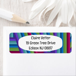 Rainbow Crisscross Label
