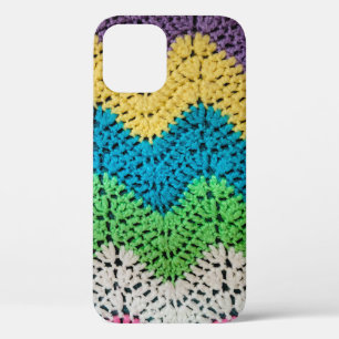 Rainbow Crochet Design iPhone 12 Case