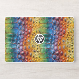 Rainbow Crocodile Leather HP Laptop Skin