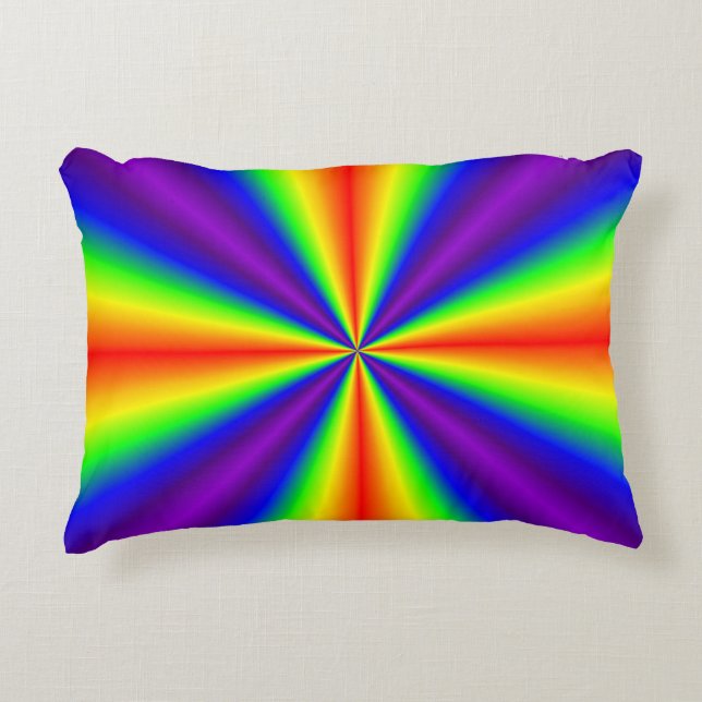Rainbow Cross Accent Pillow (Front)
