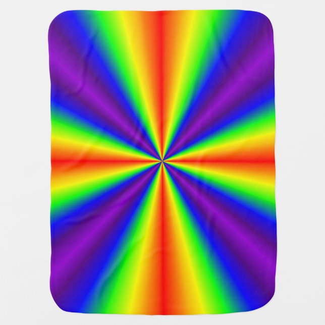 Rainbow Cross Baby Blanket (Front)