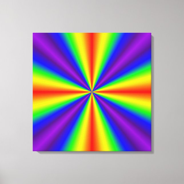Rainbow Cross Canvas Print (Front)