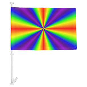Rainbow Cross Car Flag