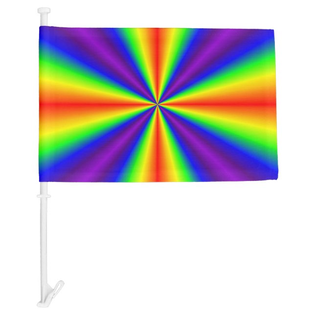 Rainbow Cross Car Flag (Front)