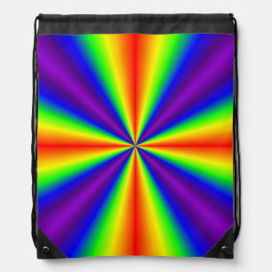 Rainbow Cross Drawstring Bag