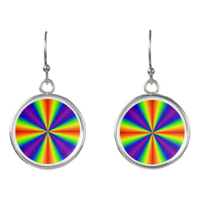 Rainbow Cross Earrings (Front)