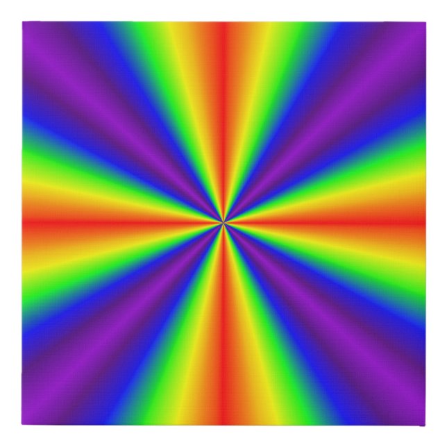 Rainbow Cross Faux Canvas Print (Front)