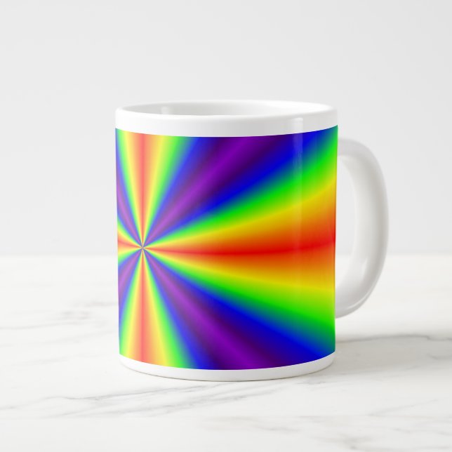 Rainbow Cross Giant Coffee Mug (Front Right)