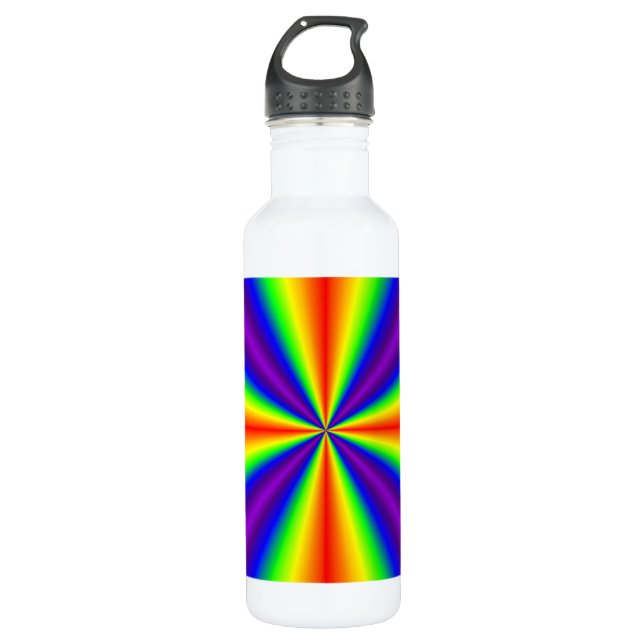 Rainbow Cross Glass Tumbler Stainless Steel Water Bottle (Front)