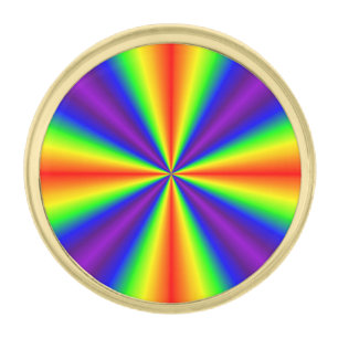 Rainbow Cross Gold Finish Lapel Pin