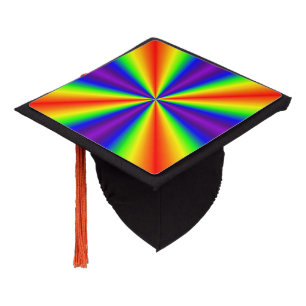 Rainbow Cross Graduation Cap Topper