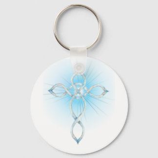 Rainbow Cross Keychain