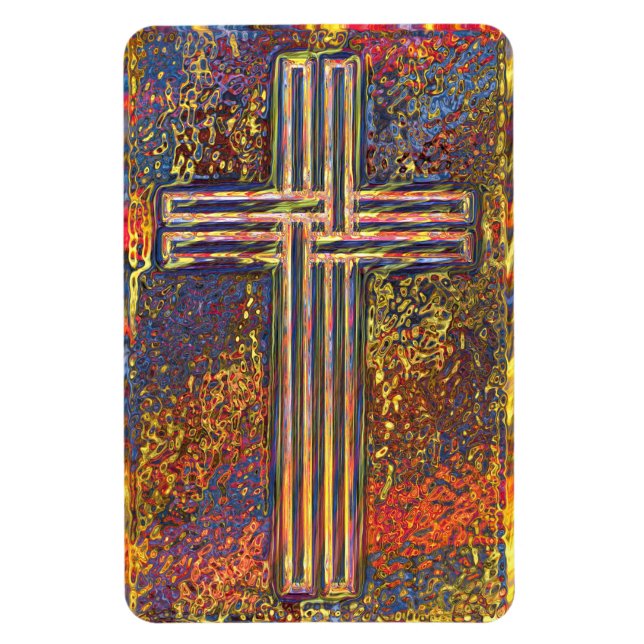 RAINBOW CROSS Magnet (Vertical)