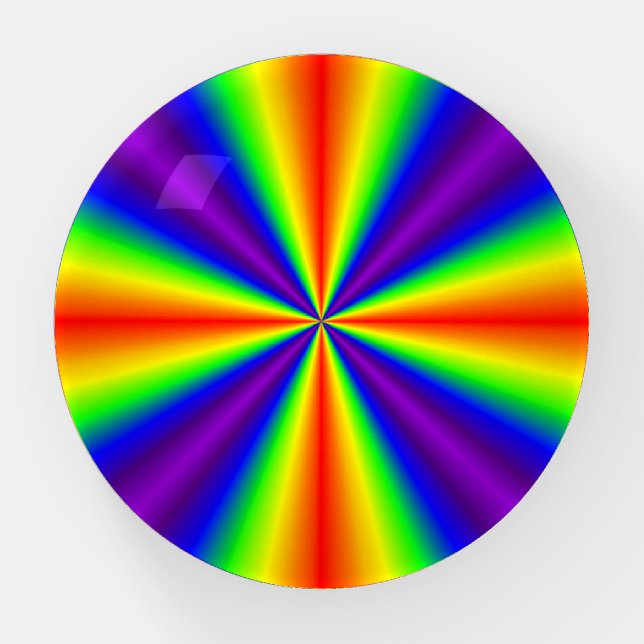 Rainbow Cross Paperweight (Front)