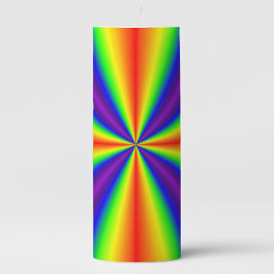 Rainbow Cross Pillar Candle