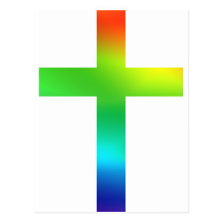 Rainbow Cross Postcards | Zazzle