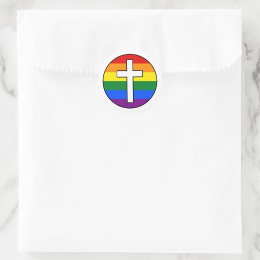 Rainbow Cross Sticker | Zazzle