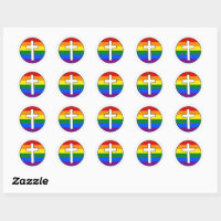prismatic rainbow cross stickers