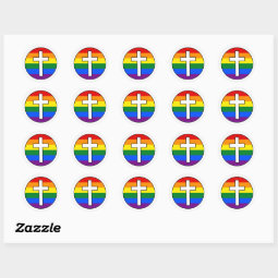 Rainbow Cross Sticker | Zazzle