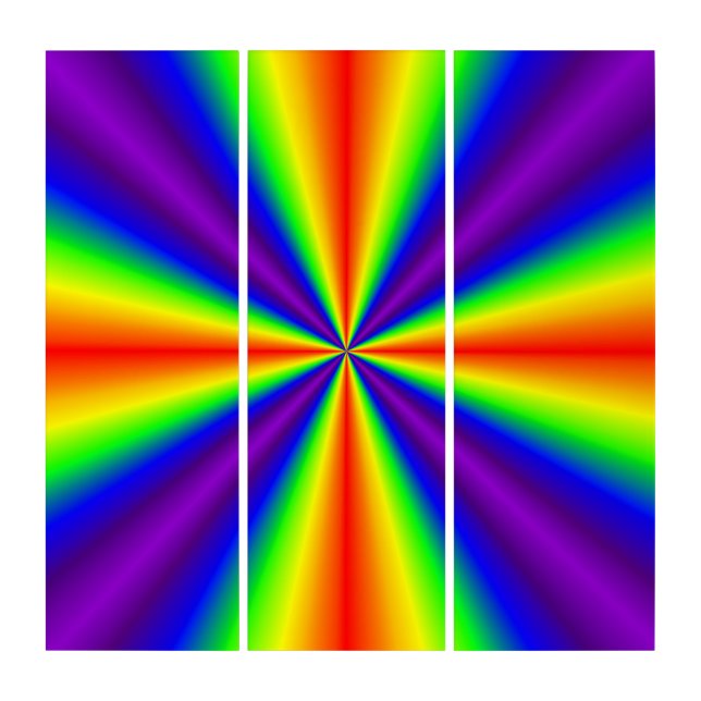 Rainbow Cross Triptych (Front)